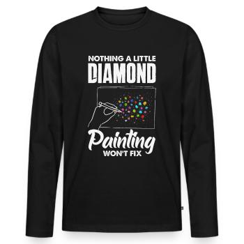 Zubehör Für Diamantkunst Diamantmaler - Männer Premium Bio Langarmshirt - Schwarz - Vorne - Nico (187cm)