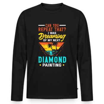 Accessories for Diamond Art Diamond Painter - Men's Premium Organic Long Sleeve Shirt - black - Front - Nico (187cm)