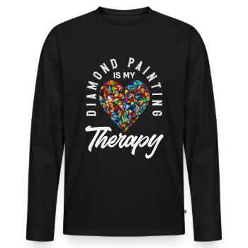 Zubehör Für Diamantkunst Diamantmaler - Männer Premium Bio Langarmshirt - Schwarz - Vorne - Nico (187cm)