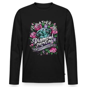 Accessories for Diamond Art Diamond Painter - Men's Premium Organic Long Sleeve Shirt - black - Front - Nico (187cm)
