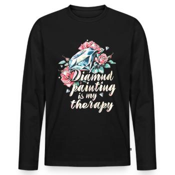 Accessories for Diamond Art Diamond Painter - Men's Premium Organic Long Sleeve Shirt - black - Front - Nico (187cm)