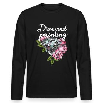 Accessories for Diamond Art Diamond Painter - Men's Premium Organic Long Sleeve Shirt - black - Front - Nico (187cm)