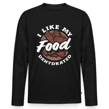 Beef Jerky Dealer Beef Jerky Costume - Men's Premium Organic Long Sleeve Shirt - black - Front - Nico (187cm)