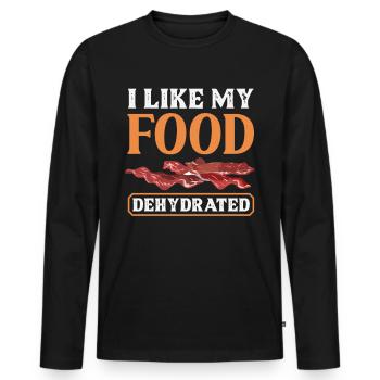 Beef Jerky Dealer Beef Jerky Costume - Men's Premium Organic Long Sleeve Shirt - black - Front - Nico (187cm)