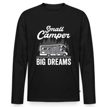 Motorhome accessories Pop-up camper - Men's Premium Organic Long Sleeve Shirt - black - Front - Nico (187cm)