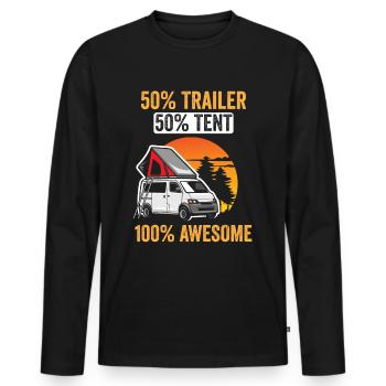 Motorhome accessories Pop-up camper - Men's Premium Organic Long Sleeve Shirt - black - Front - Nico (187cm)