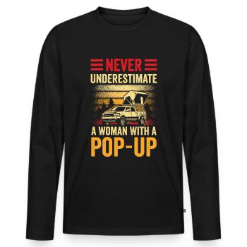 Motorhome accessories Pop-up camper - Men's Premium Organic Long Sleeve Shirt - black - Front - Nico (187cm)