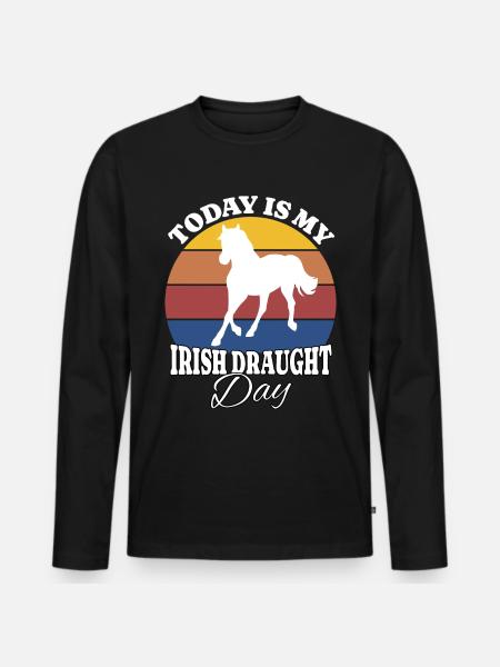 Irisches Zugpferd Irish Draught - Men's Premium Organic Long Sleeve Shirt - black