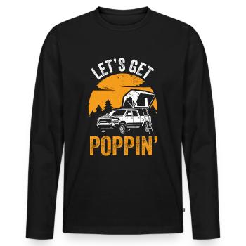 Motorhome accessories Pop-up camper - Men's Premium Organic Long Sleeve Shirt - black - Front - Nico (187cm)