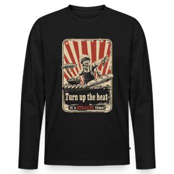 Hibachi Teppanyaki Bbq Japanese Cuisine - Men's Premium Organic Long Sleeve Shirt - black - Front - Nico (187cm)