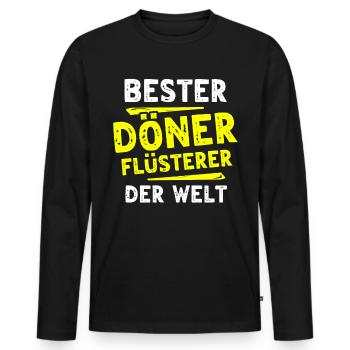 Cadeau Doner Kebab - T-shirt manches longues Premium bio Homme - noir - Devant - Nico (187cm)
