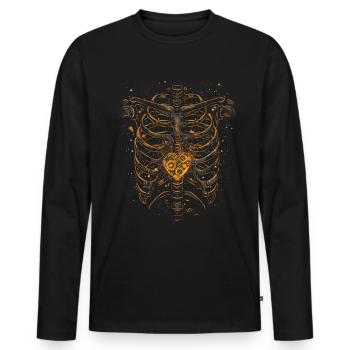 Steampunk Anatomy Steampunk Mechanical - Männer Premium Bio Langarmshirt - Schwarz - Vorne - Nico (187cm)