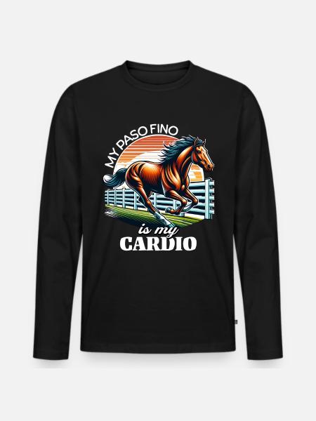Cheval Paso Fino - T-shirt manches longues Premium bio Homme - noir