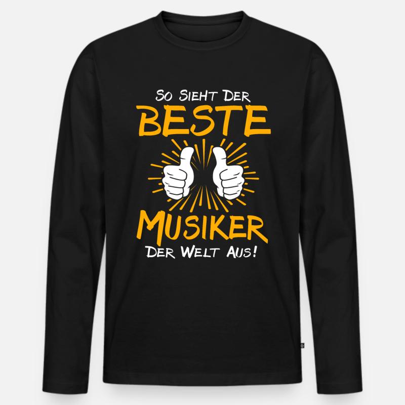 Musiker Geschenkidee - Männer Premium Bio Langarmshirt - Schwarz