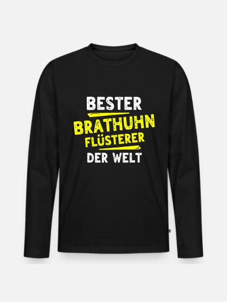 Roast chicken gift - Men's Premium Organic Long Sleeve Shirt - black