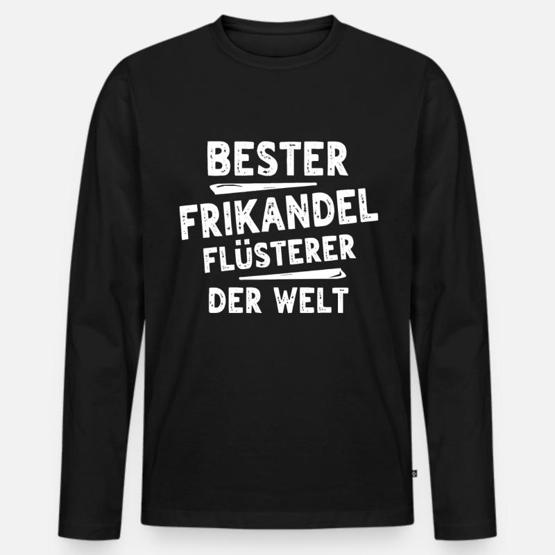 Frikandel - Männer Premium Bio Langarmshirt - Schwarz