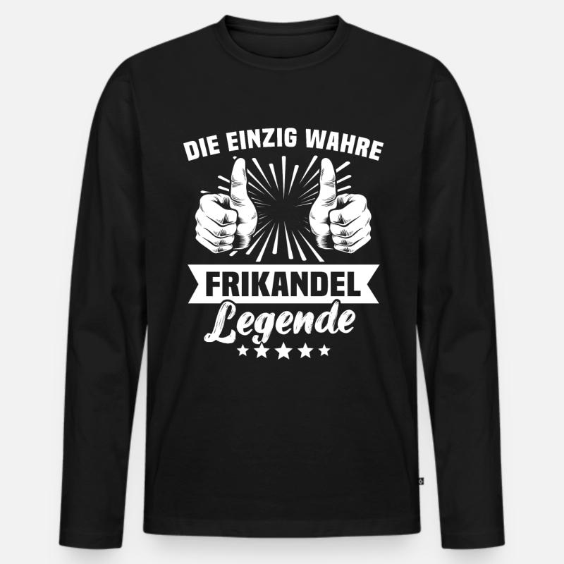Frikandel - Männer Premium Bio Langarmshirt - Schwarz