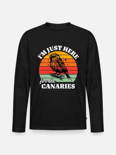 Funny Canary Sayings - Men's Premium Organic Long Sleeve Shirt - black