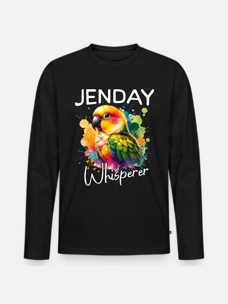 Yellow-headed Parakeet Whisperer - Men's Premium Organic Long Sleeve Shirt - black