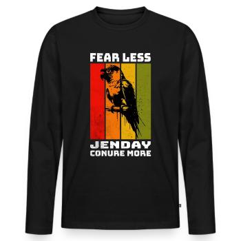 Jenday Conure Yellow-headed Parakeet - Men's Premium Organic Long Sleeve Shirt - black - Front - Nico (187cm)
