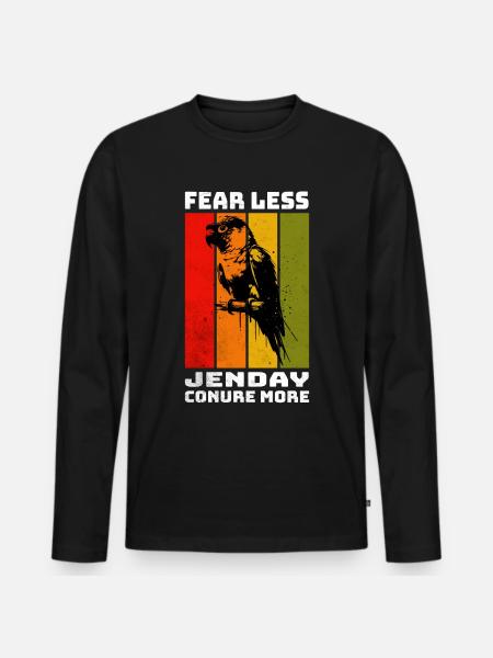 Jenday Conure Yellow-headed Parakeet - Men's Premium Organic Long Sleeve Shirt - black