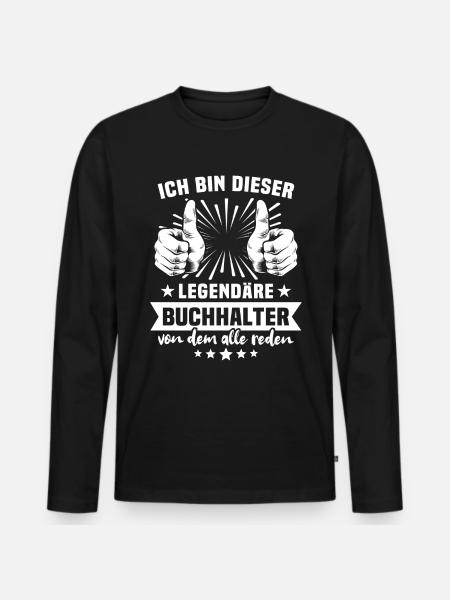 Accountant Legend - Men's Premium Organic Long Sleeve Shirt - black