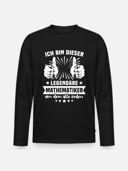 Mathematician Legend - Men's Premium Organic Long Sleeve Shirt - black