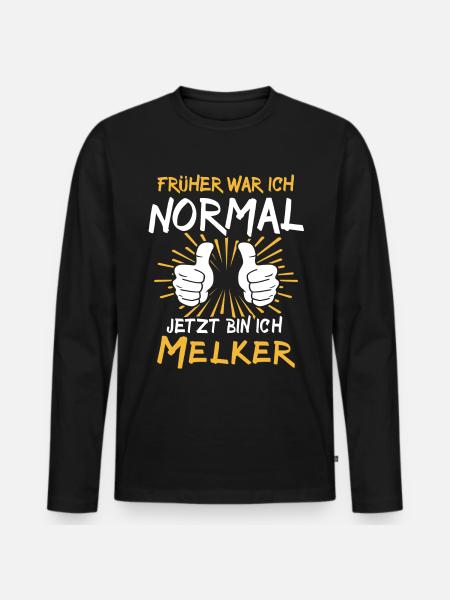 Melker Spruch - Männer Premium Bio Langarmshirt - Schwarz