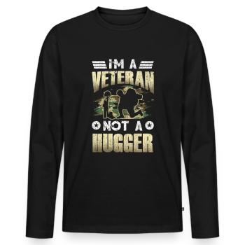 Veteran Medicated Dysfunctional - Männer Premium Bio Langarmshirt - Schwarz - Vorne - Nico (187cm)