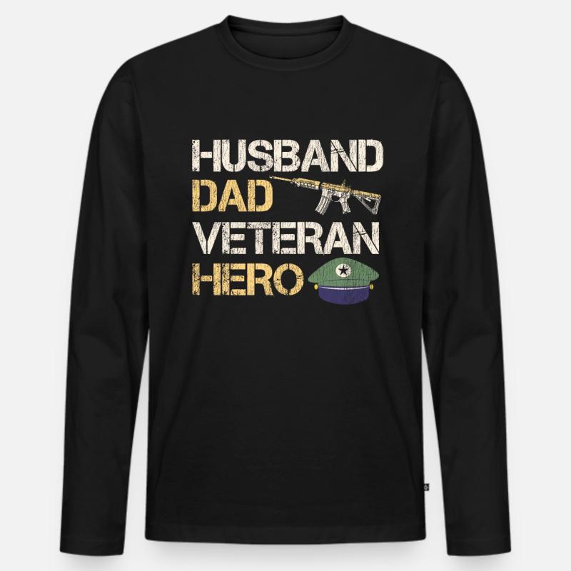 Veteran Medicated Dysfunctional - Männer Premium Bio Langarmshirt - Schwarz