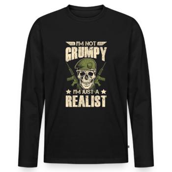 Veteran Medicated Dysfunctional - Männer Premium Bio Langarmshirt - Schwarz - Vorne - Nico (187cm)