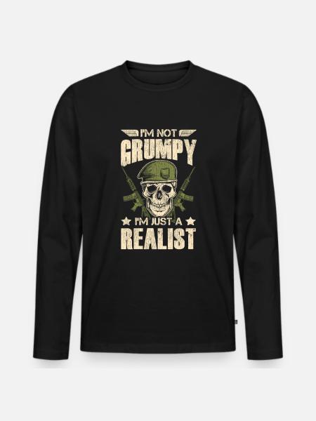 Veteran Medicated Dysfunctional - Männer Premium Bio Langarmshirt - Schwarz