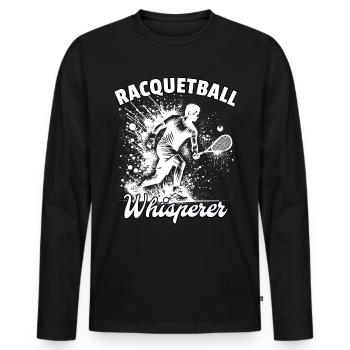 Racquetball Whisperer - Männer Premium Bio Langarmshirt - Schwarz - Vorne - Nico (187cm)