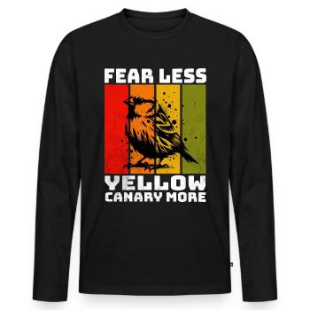 Yellow Canary Yellow-bellied Girlitz - Men's Premium Organic Long Sleeve Shirt - black - Front - Nico (187cm)