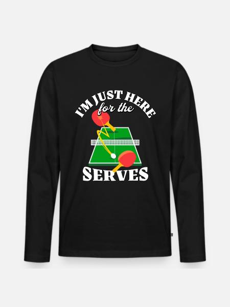 Table Tennis - Men's Premium Organic Long Sleeve Shirt - black