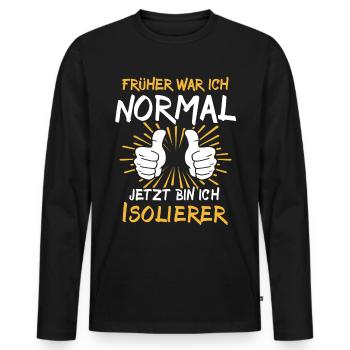 Isolierer Spruch - Männer Premium Bio Langarmshirt - Schwarz - Vorne - Nico (187cm)
