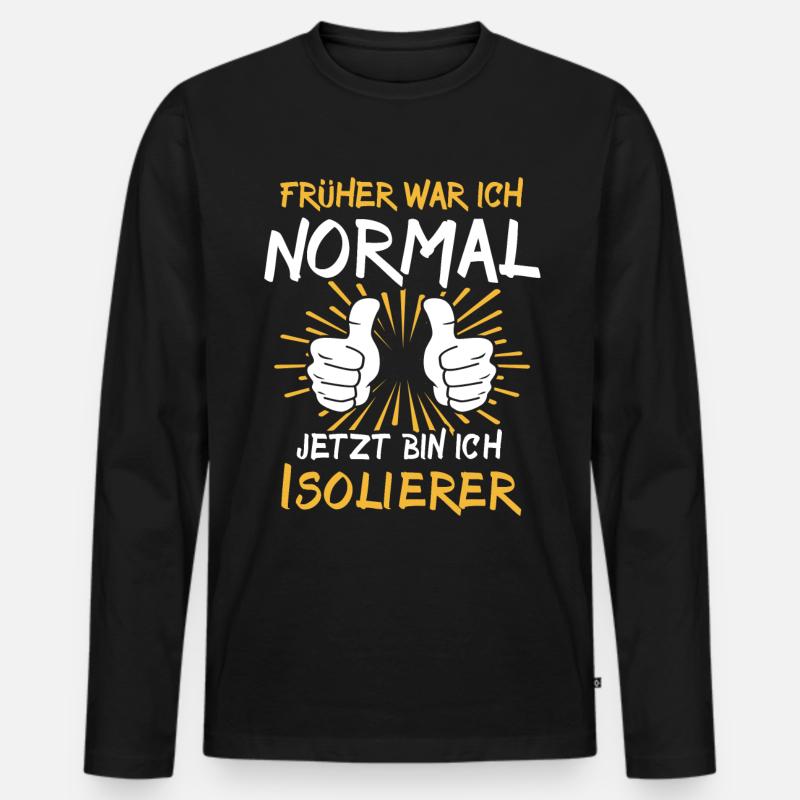 Isolierer Spruch - Männer Premium Bio Langarmshirt - Schwarz
