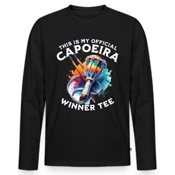 Capoeira Player - Men's Premium Organic Long Sleeve Shirt - black - Front - Nico (187cm)