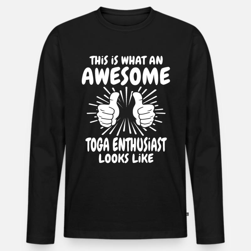 Toga - Männer Premium Bio Langarmshirt - Schwarz