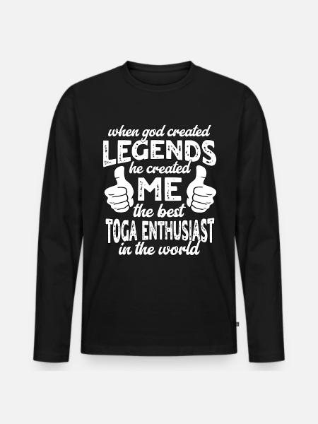 Bester Toga Legende - Männer Premium Bio Langarmshirt - Schwarz