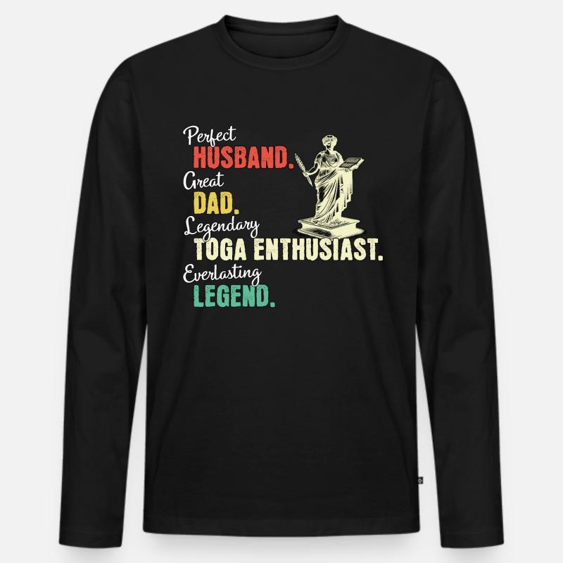Toga Papa - Männer Premium Bio Langarmshirt - Schwarz