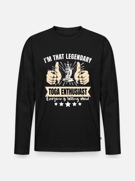 Legendary Toga - Men's Premium Organic Long Sleeve Shirt - black