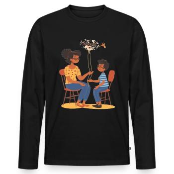phonemisPhonemic consciousness science - Men's Premium Organic Long Sleeve Shirt - black - Front - Nico (187cm)