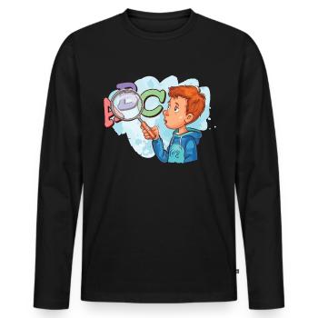 phonemisPhonemische Bewusstseinswissenschaft - Männer Premium Bio Langarmshirt - Schwarz - Vorne - Nico (187cm)