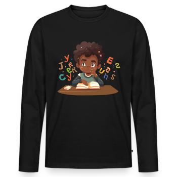 phonemisPhonemic consciousness science - Men's Premium Organic Long Sleeve Shirt - black - Front - Nico (187cm)