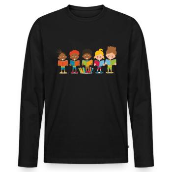 phonemisPhonemic consciousness science - Men's Premium Organic Long Sleeve Shirt - black - Front - Nico (187cm)
