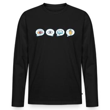 phonemisPhonemische Bewusstseinswissenschaft - Männer Premium Bio Langarmshirt - Schwarz - Vorne - Nico (187cm)