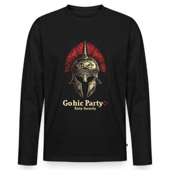 Tenue de fête Toga drôle - T-shirt manches longues Premium bio Homme - noir - Devant - Nico (187cm)
