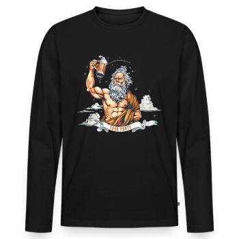 Tenue de fête Toga drôle - T-shirt manches longues Premium bio Homme - noir - Devant - Nico (187cm)