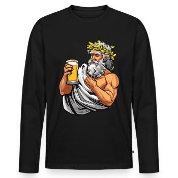 Tenue de fête Toga drôle - T-shirt manches longues Premium bio Homme - noir - Devant - Nico (187cm)